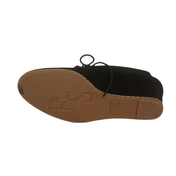 Franco Sarto Wedge Boots Booties Black Suede Lace Up Women’s Size 8.5 - Picture 9 of 12